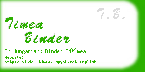 timea binder business card
